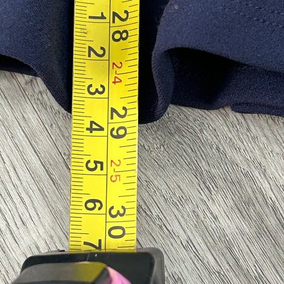 Crystal Doll Navy Ruffle Wrap Romper Spaghetti Strap Zip Back Size M Medium - Picture 9 of 12